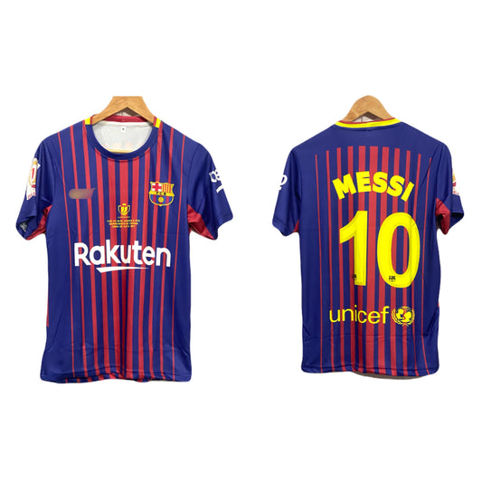 Barcelona 2018 copadelray final edition jersey messi Half sleeve  - P629 ms retro store