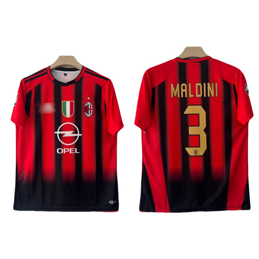 Ac Milan 2004-05 Home Kit Maldini Five Sleeve - P1056