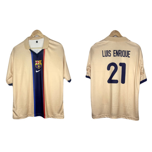 Fc Barcelona 2001-02 Away Kit Luis Enrique Five Sleeve - bmg store