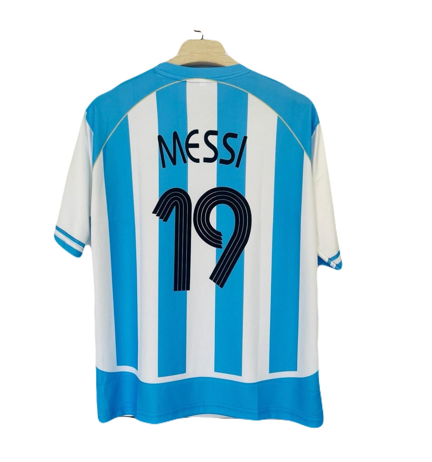 Argentina 2006 home five sleeve jersey messi - P778