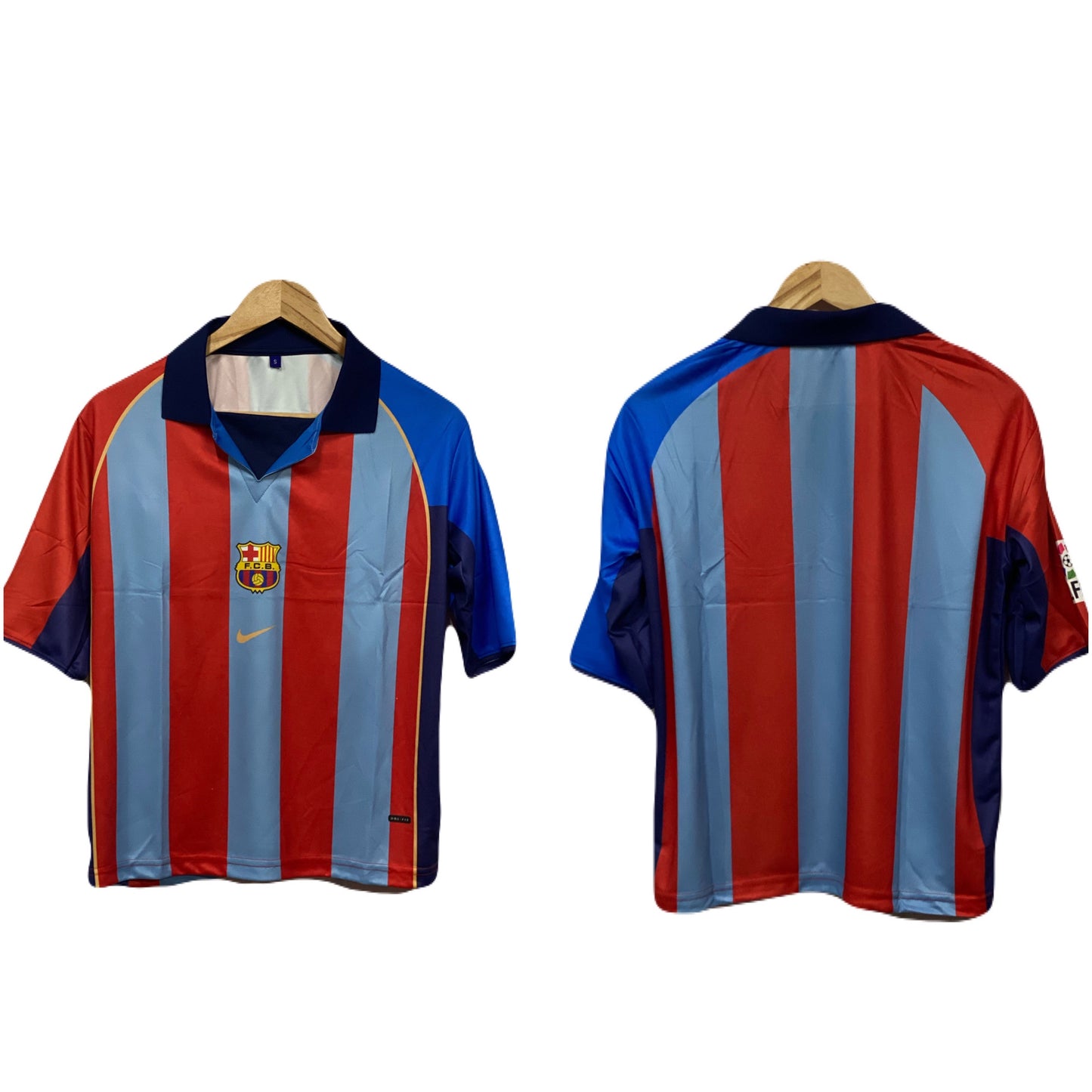 Fc Barcelona 2001-02 Home kit Back-Plain Five sleeve P521 - bmg store