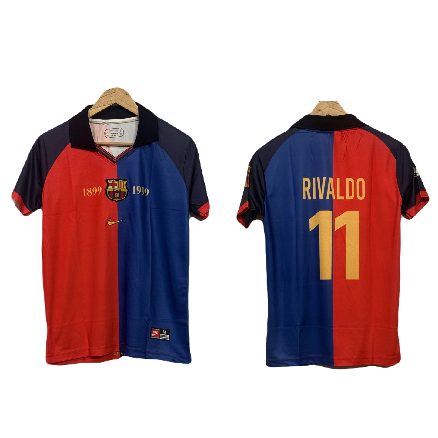 Fc Barcelona 1999-00 Home kit Rivaldo Half Sleeve - bmg store