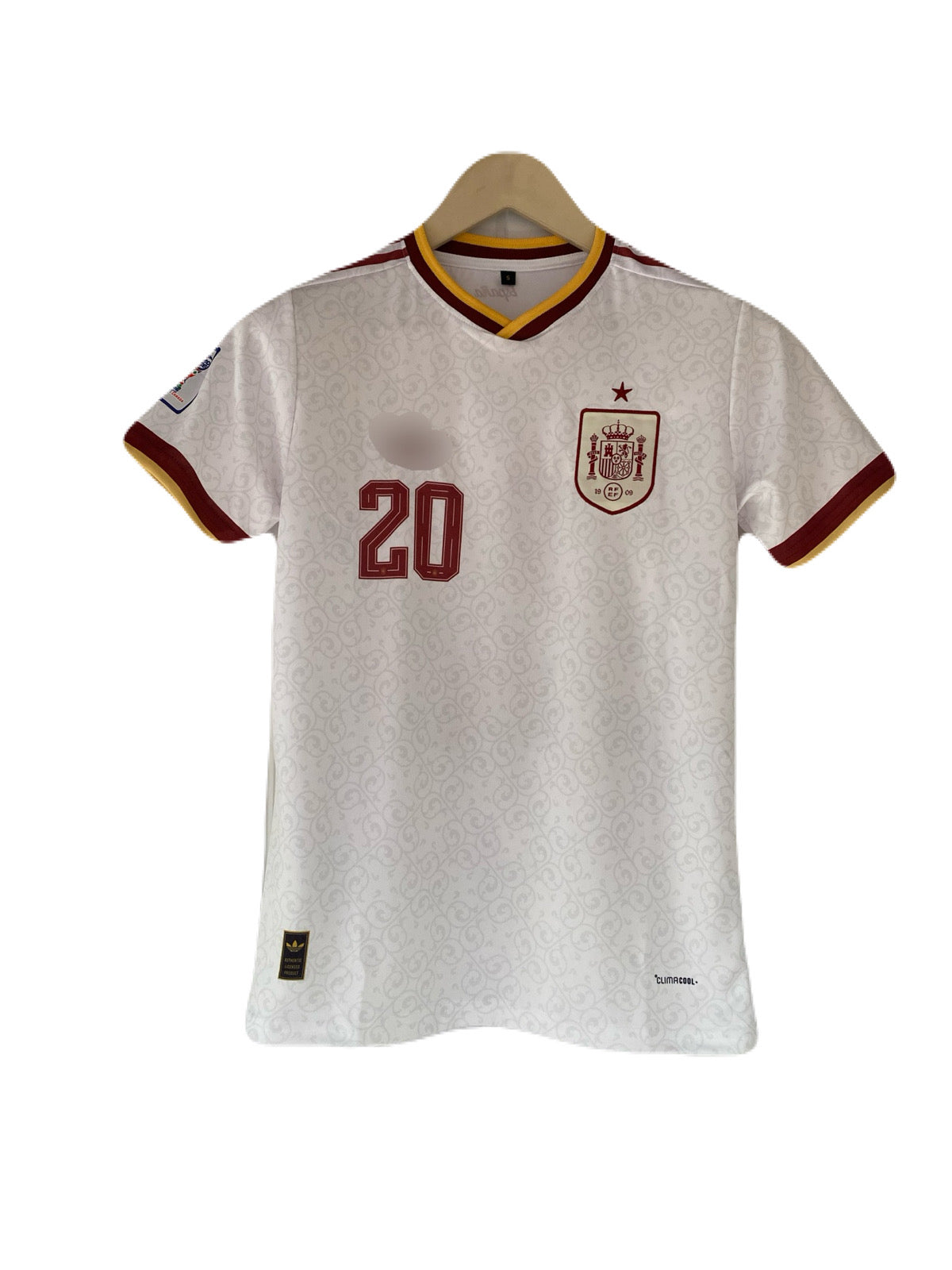 Pedri Spain 2026 World Cup Home Half Sleeve crew neck embroidery Jersey -