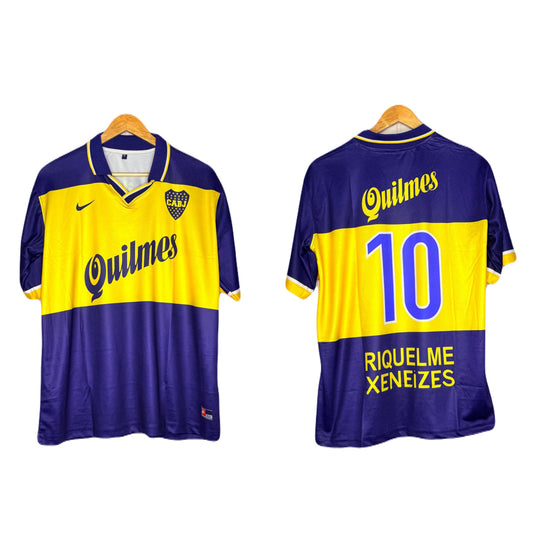Boca Juniors 1998-99 Home Kit Riquelme Five Sleeve - bmg store
