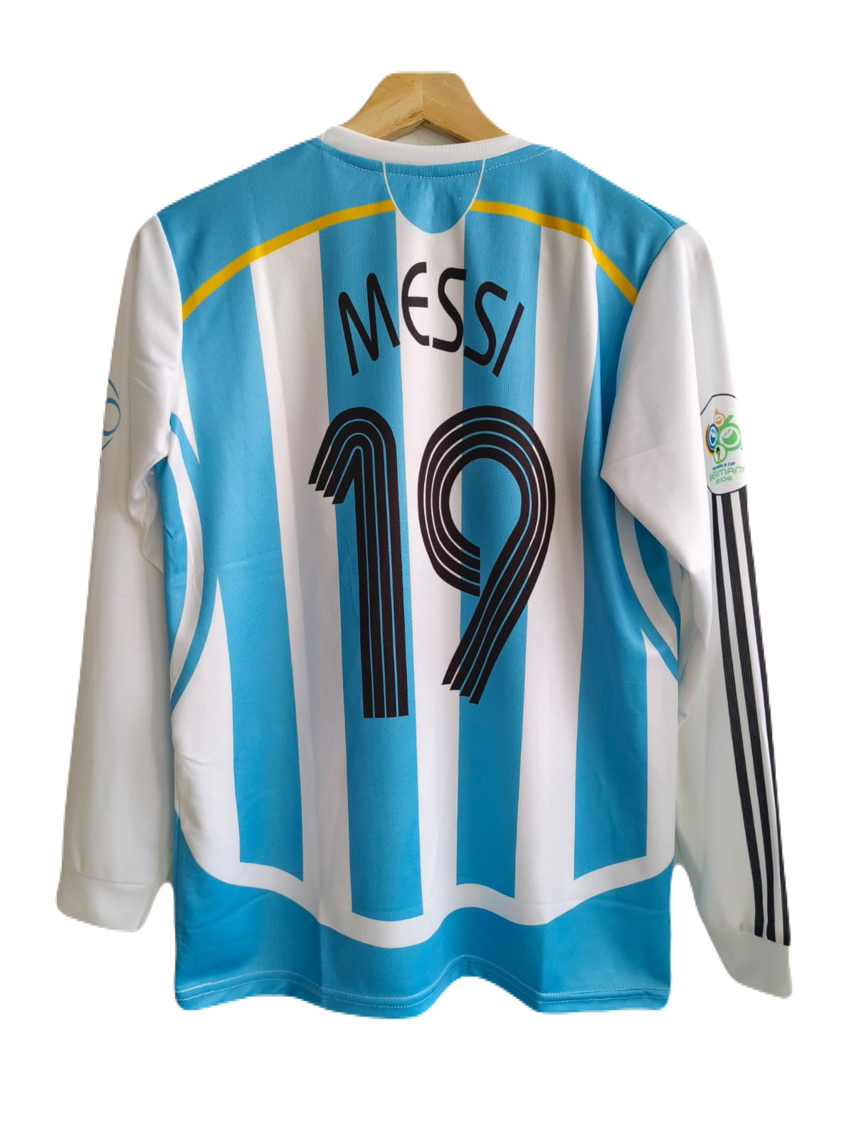 Messi argentina 2006 home jersey full sleeve embroidery - P773 bmg store