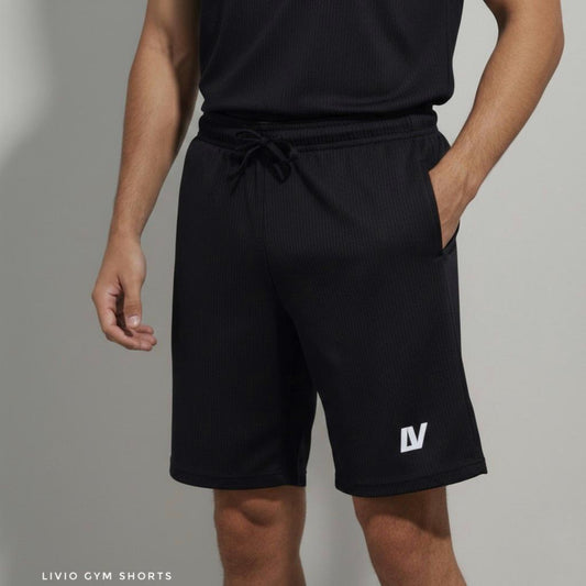 Gym wear shorts Livio 2 side zip pocket -Ms Retro Store