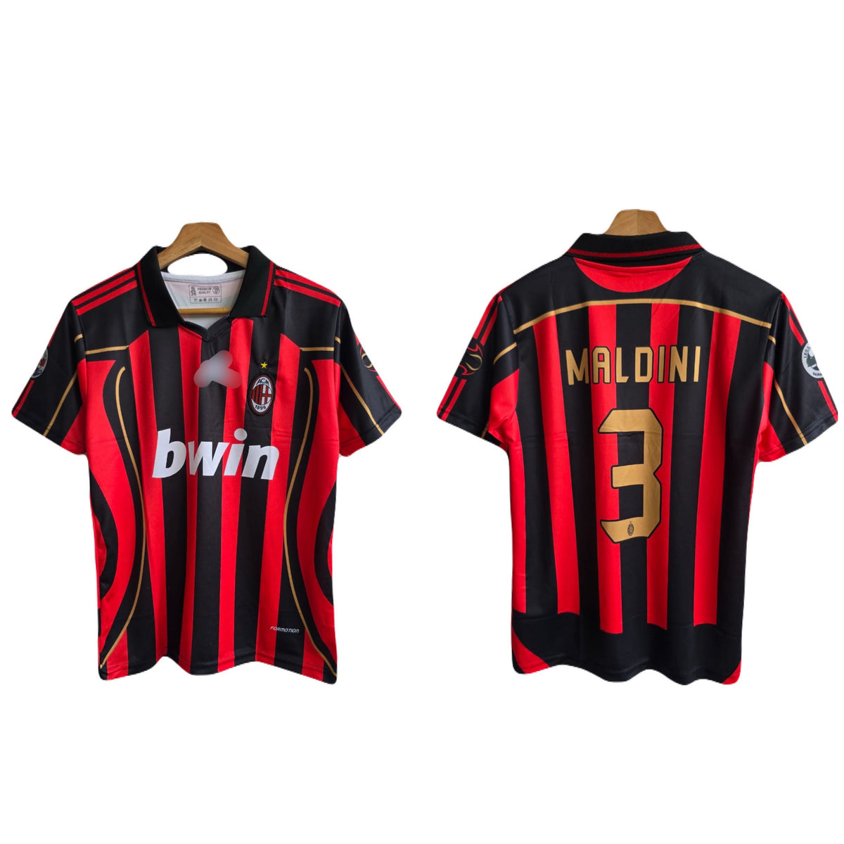 Ac milan Maldini 2006-2007 home kit Half Sleeve -P1175