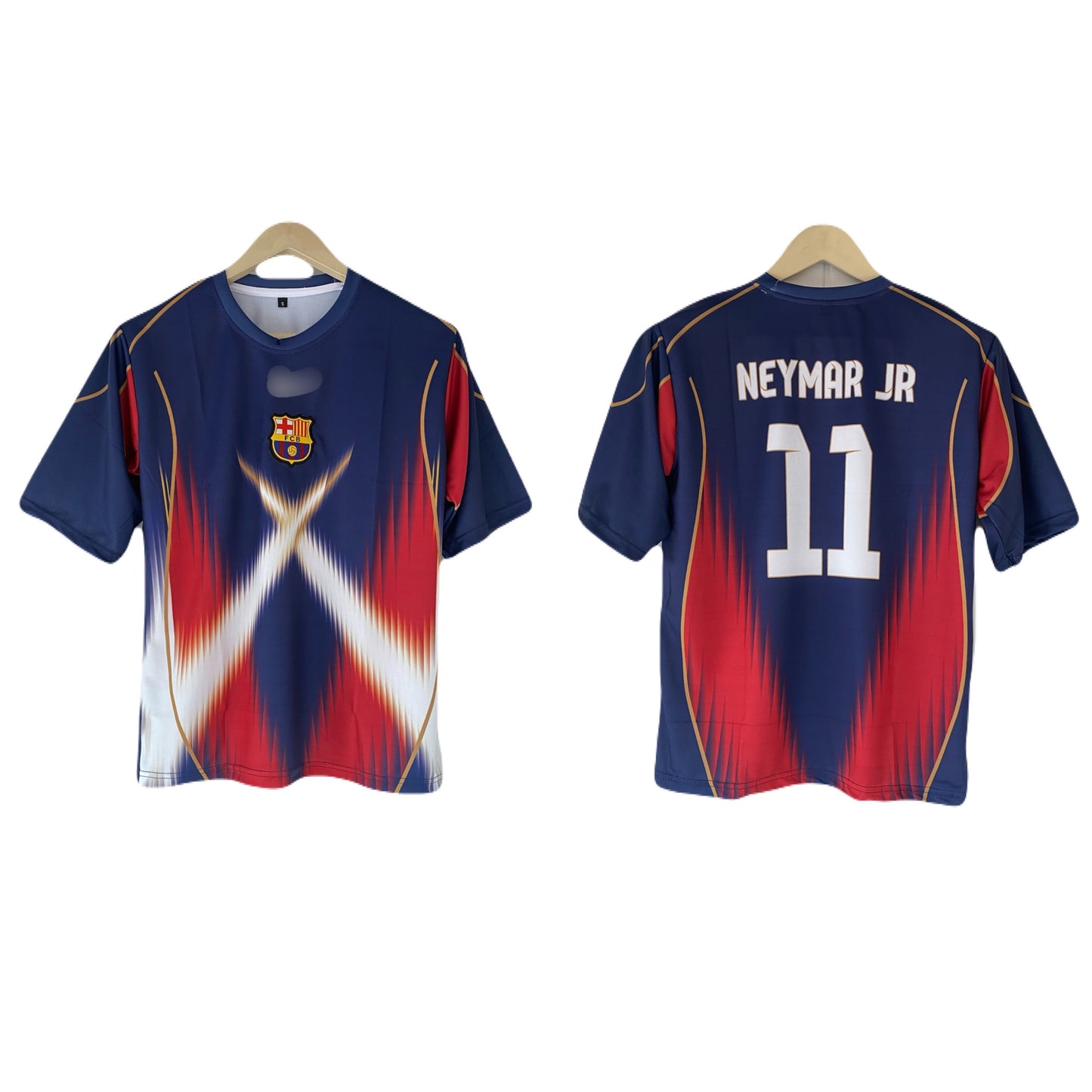 Neymar Barcelona Kit Five Sleeve Embroidery-