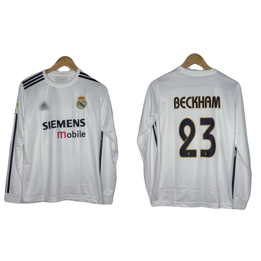 Real Madrid 2003-04 Home Kit Beckham Full Sleeve - P634 bmg store