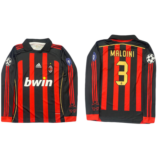 Ac Milan 2006/07 Home MALDINI Full Sleeve Collar Embroidery P420 | BMG STORE