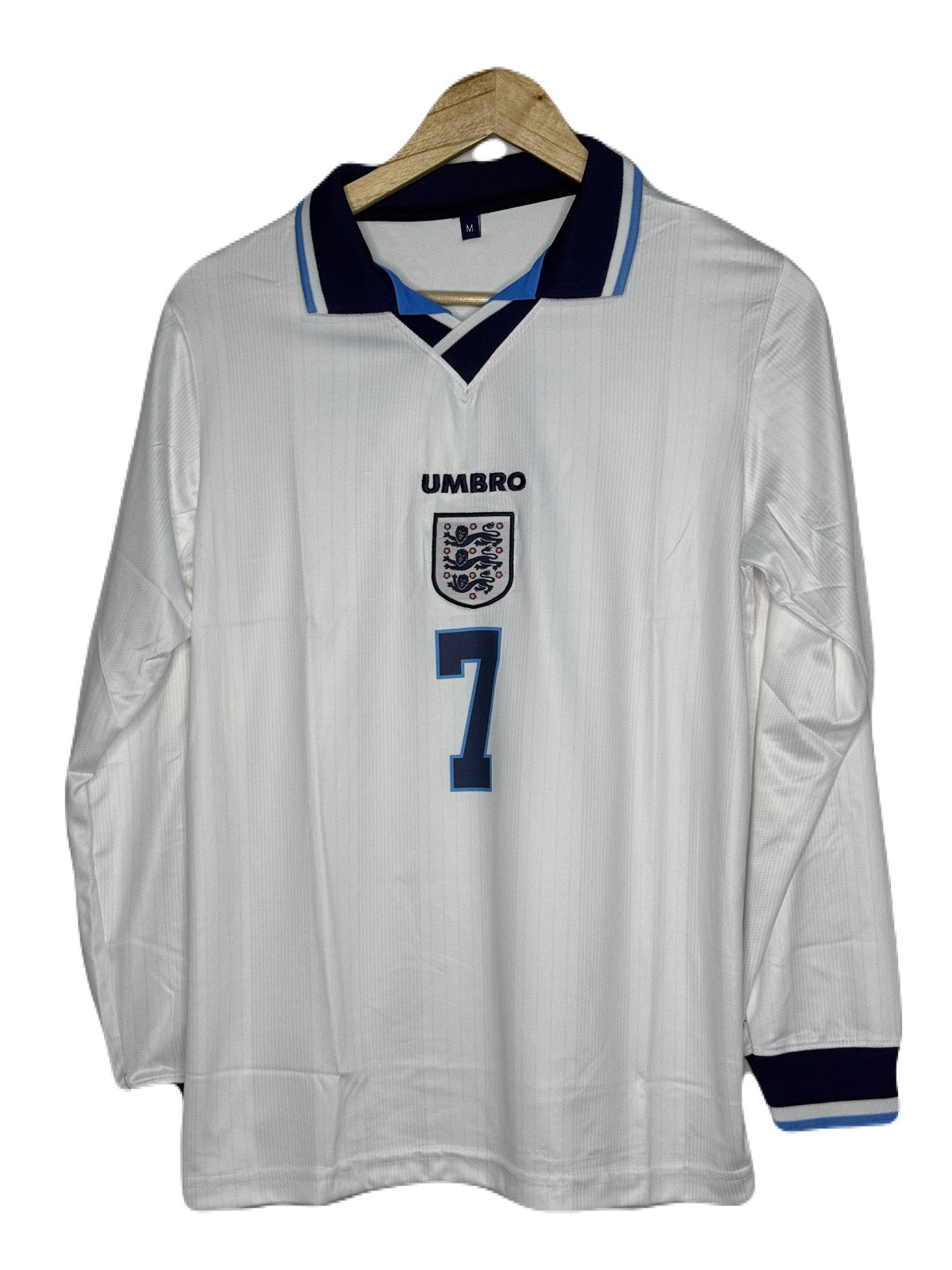 England 1996-97 Beckham Home Kit Full Sleeve - P866 bmg store