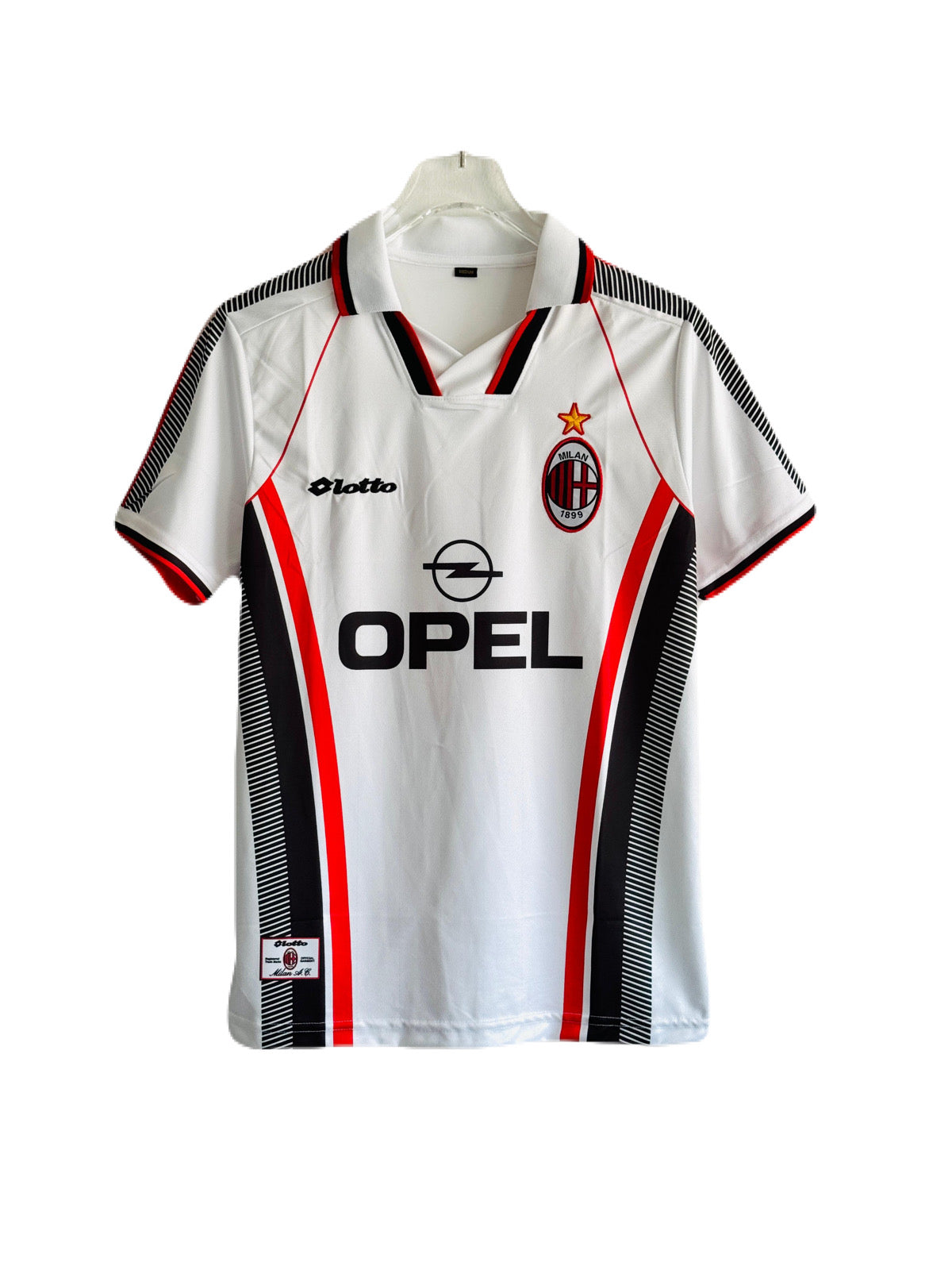 Maldini ac milan 2004 Away collar half sleeve jersey -