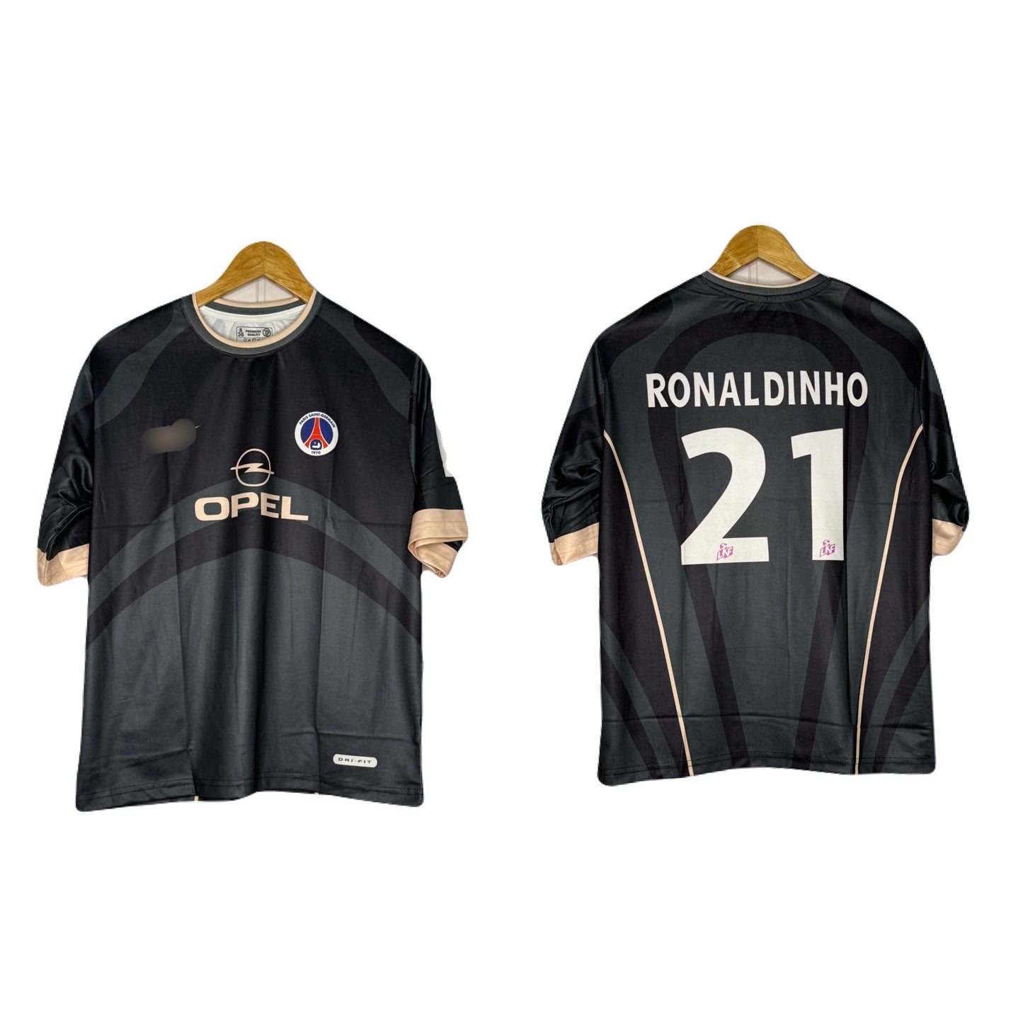 PSG 2000-01 Third Kit Ronaldinho Five Sleeve - P386