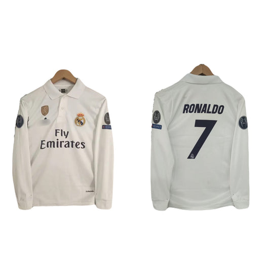 Real Madrid 2016-17Home Kit Ronaldo Full Sleeve Embroidery - P1585