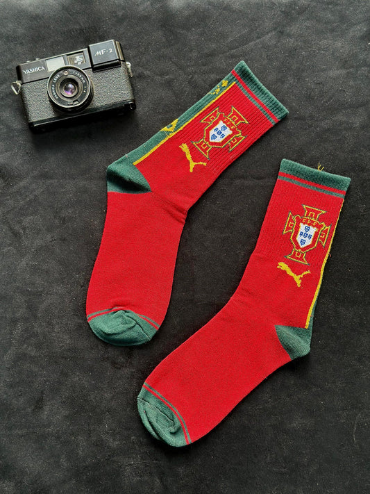 Portugal Red and green socks -