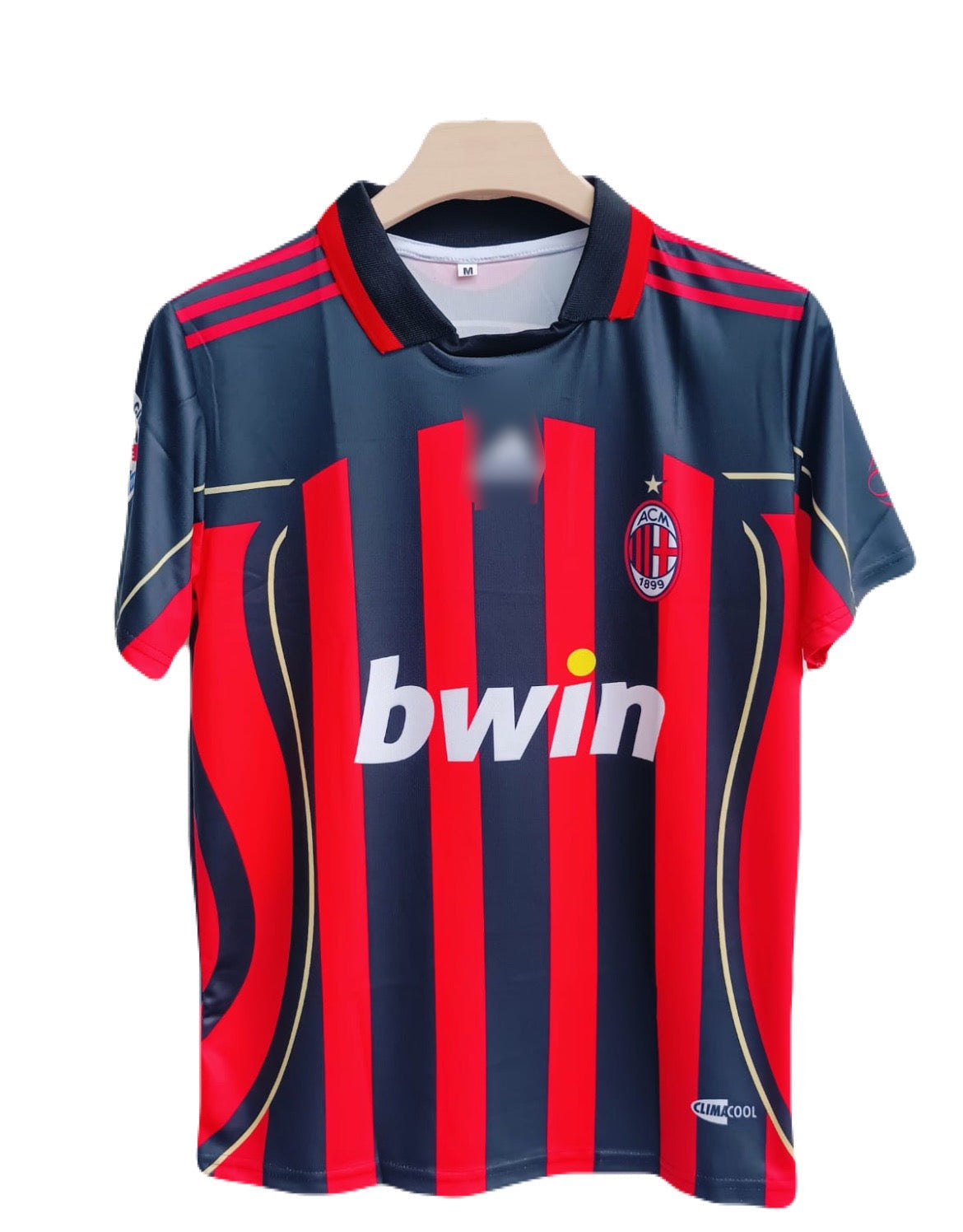 Ac milan 2006/07 home jersey Collar  type Ronaldinho - P667 bmg store