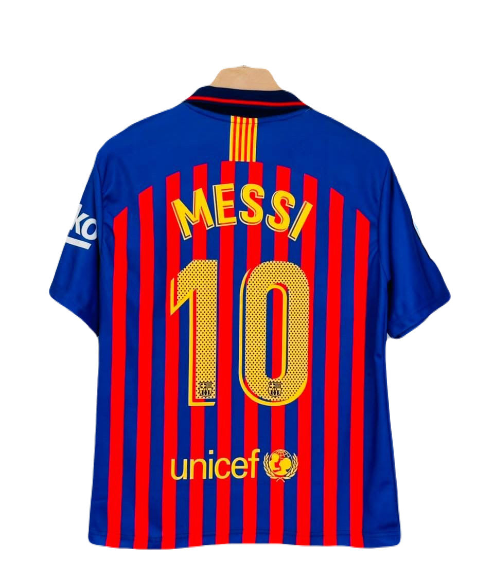 Messi Barcelona Five sleeve Collar Sublimation jersey - P2125