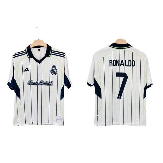Real madrid Ronaldo Five sleeve Collar jersey -