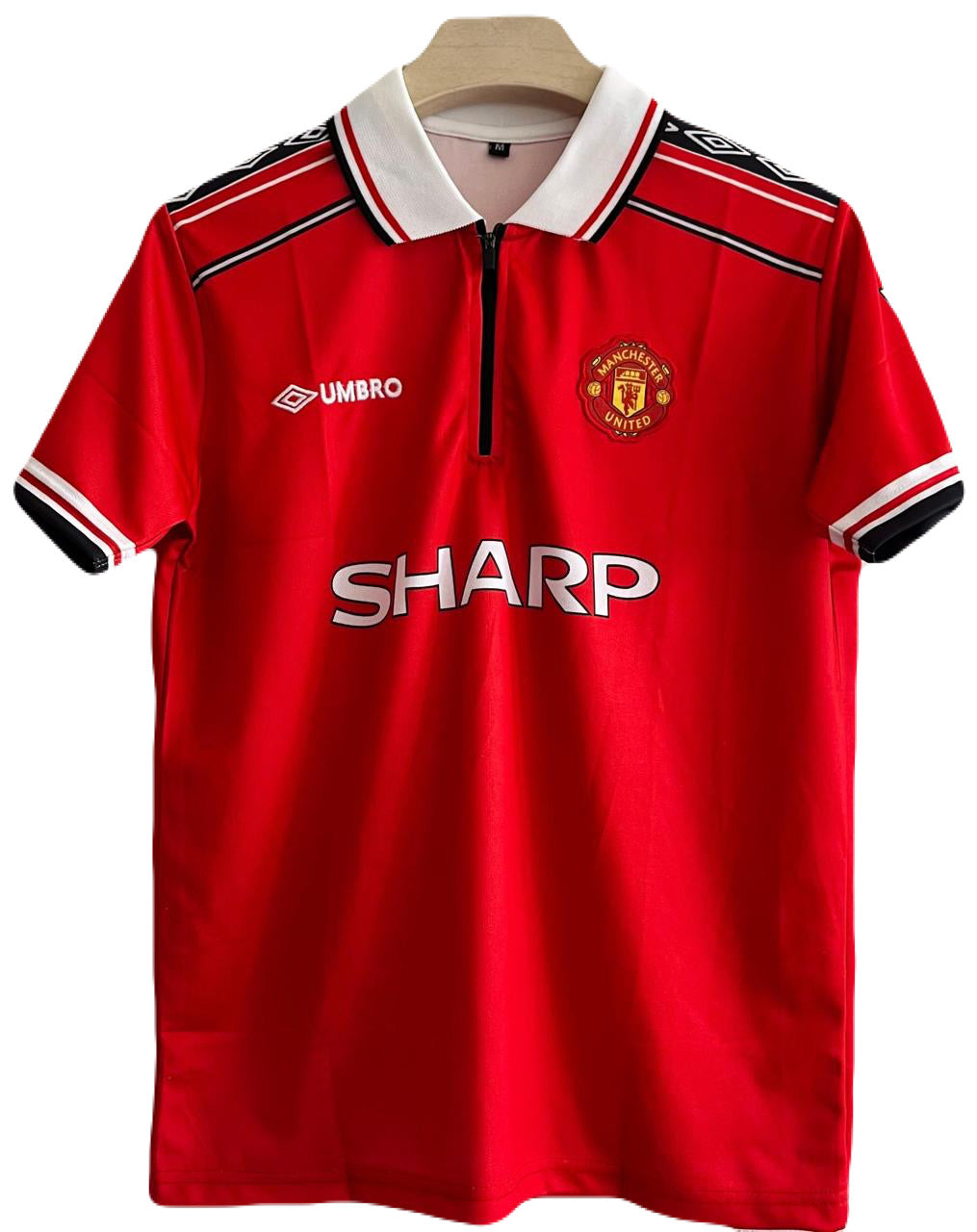 Manchester united 1998/99 Home jersey Beckham zip type P51 - bmg store