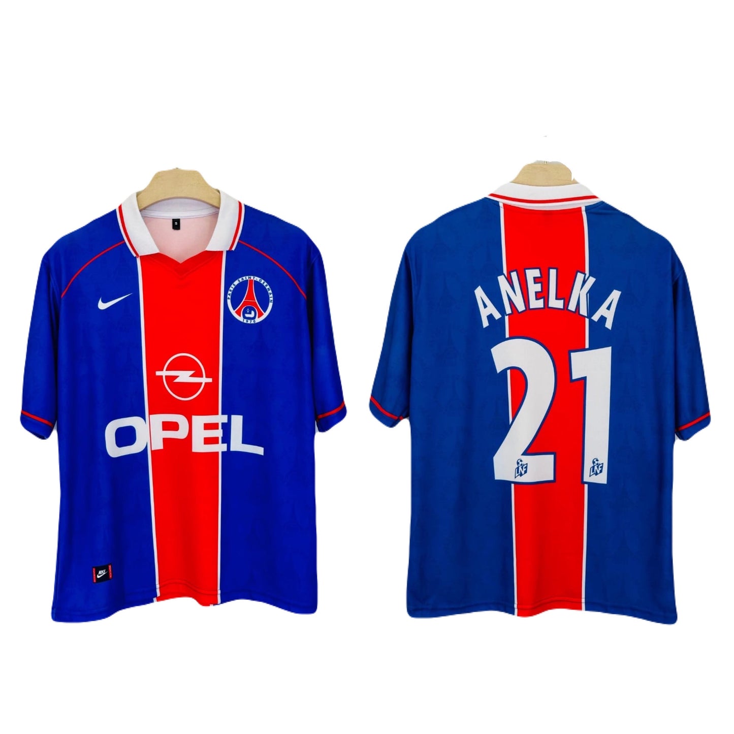 PSG 1998-99 Home kit Anelka Five sleeve p481 - bmg store