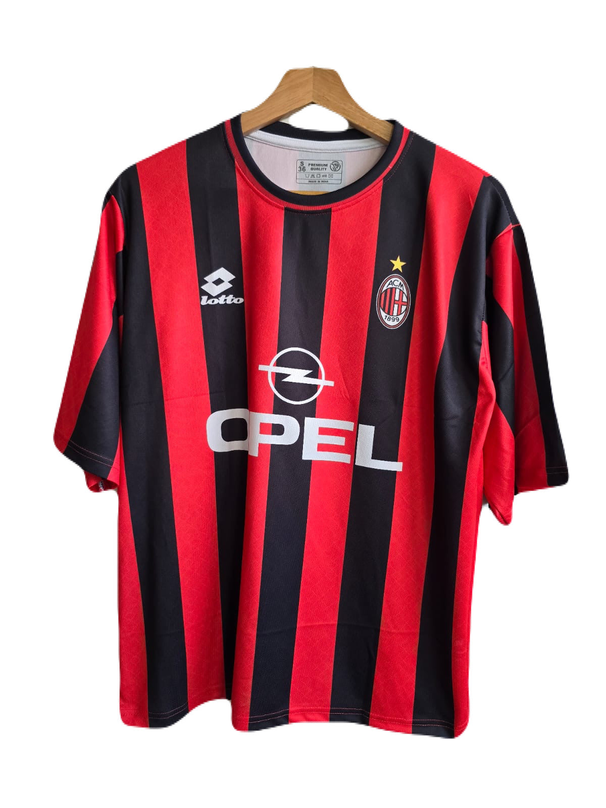 AC Milan 1997-98 Home Jersey Maldini Five sleeve P253  - bmg store