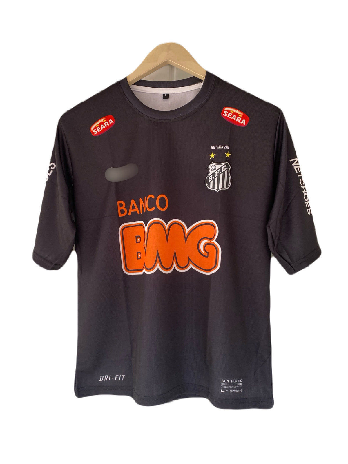 Neymar Jr Santos Fc 2011-12 Away Kit Embroidery Five Sleeve - P2686 | BMG STORE