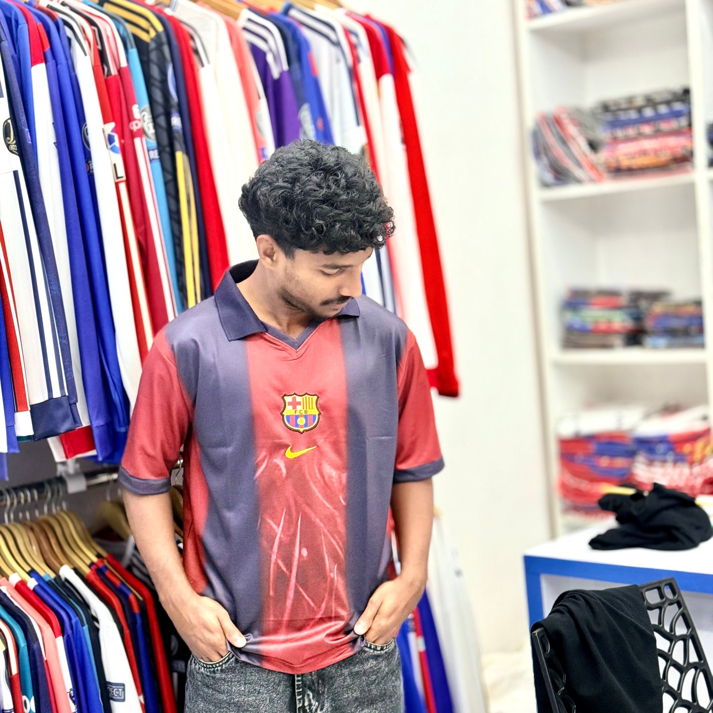 Fc Barcelona Travis cott Embroidery Fivesleeve - P972 -bmg store