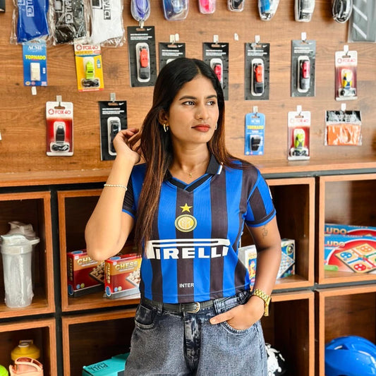 Crop top Collar neck jersey Inter Milan Ronaldo - bmg store