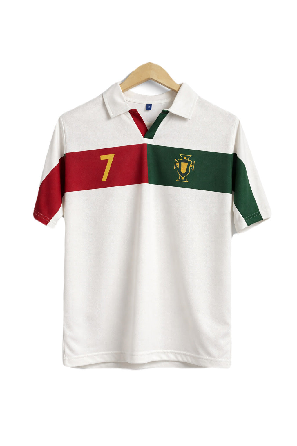 Portugal Ronaldo vintage 7  away  Five sleeve Collar sublimation