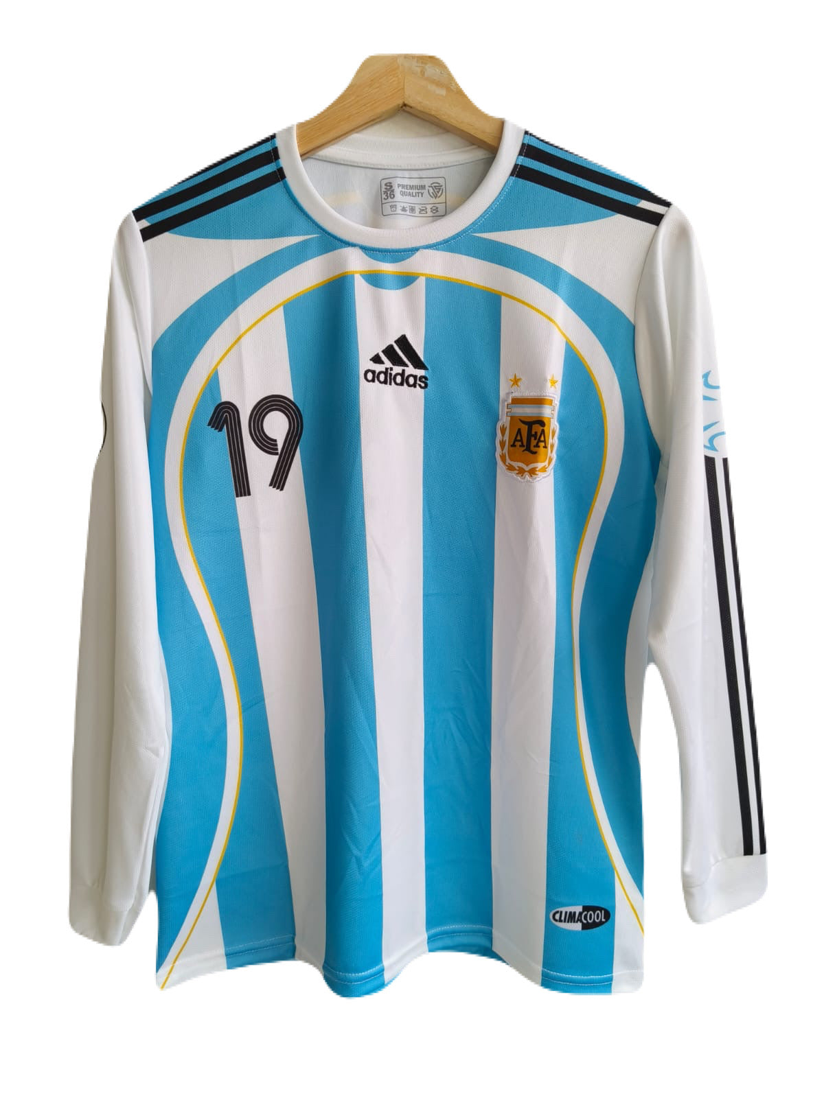 Messi argentina 2006 home jersey full sleeve embroidery - P773 bmg store