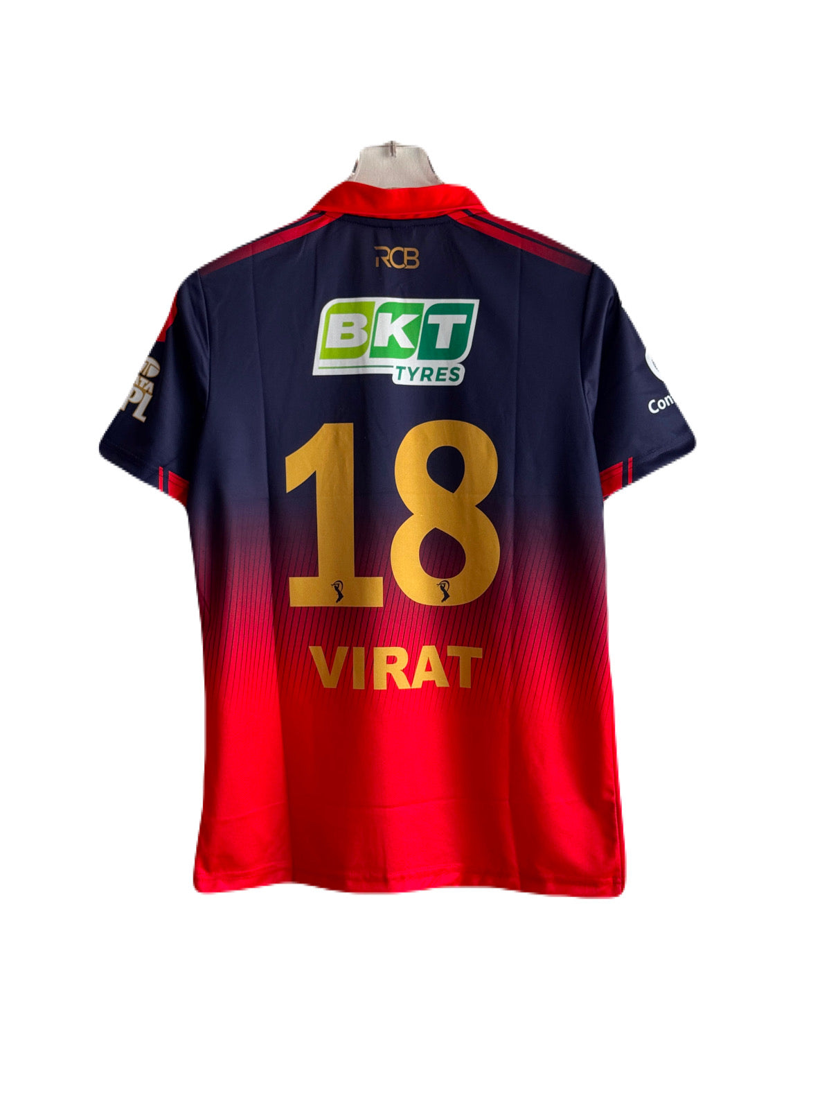 Virat kohli RCB 2star home kit half collar zip embroidery - P2330