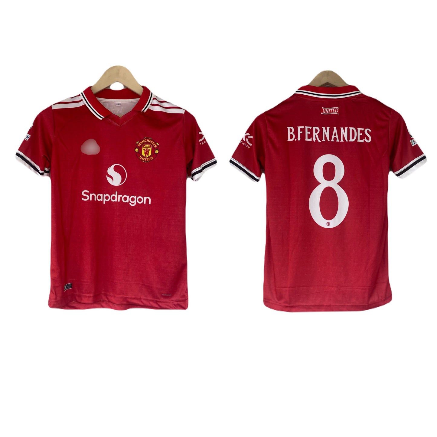 Bruno Fernandes Manchester united half sleeve collar sublimation jersey - P2254