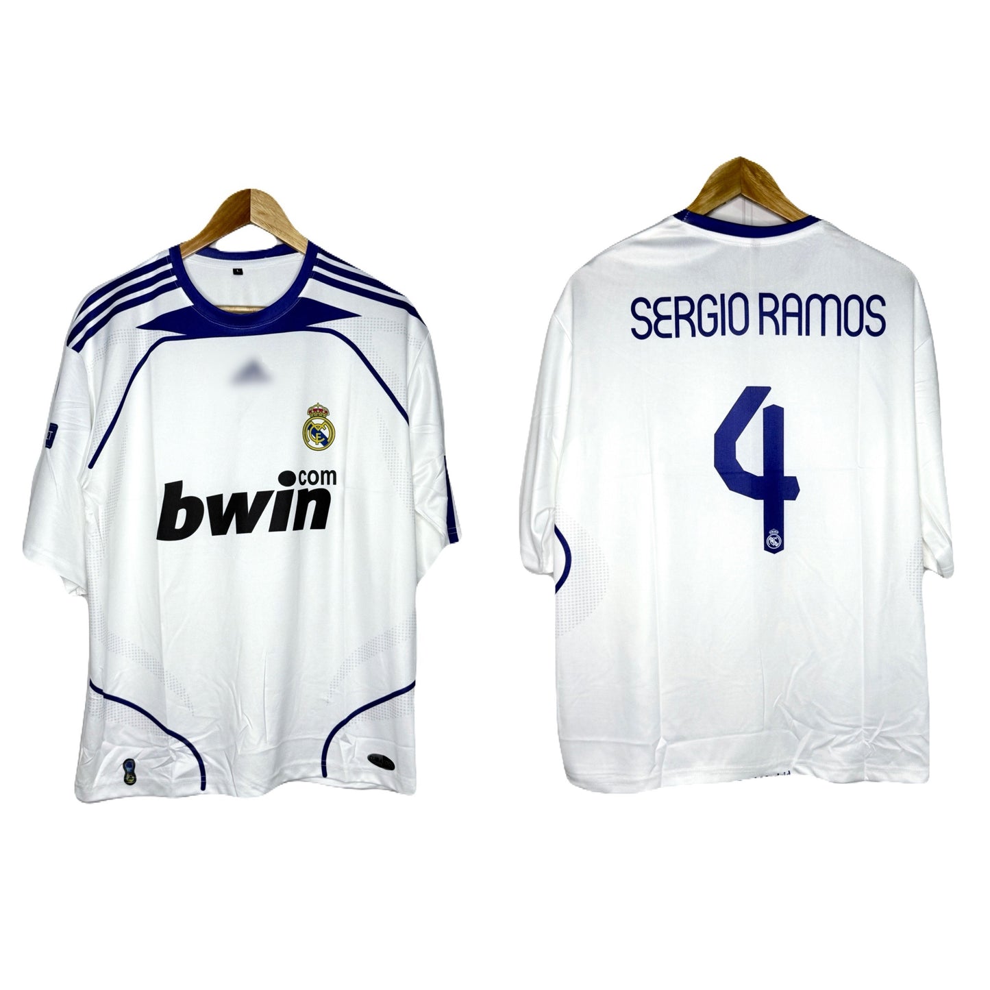 Real Madrid 2007 Home Kit Ramos Five Sleeve - bmg store