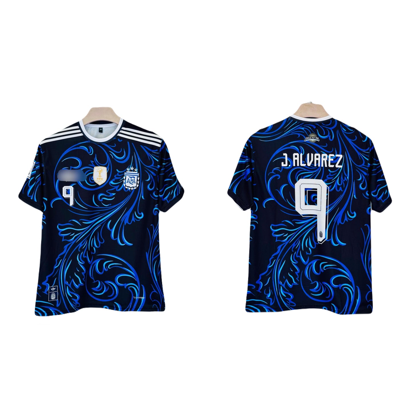 Argentina  2026 World Cup Away Alvares Kit Half Sleeve sublimation