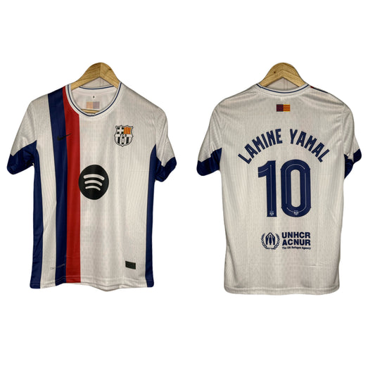 Fc Barcelona 2025-26 White Special Edition Yamal Half Sleeve - bmg store