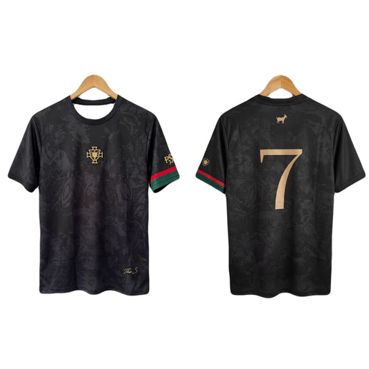 Portugal goat’Siu’ Edition Ronaldo Half Sleeve Embroidery Jersey -