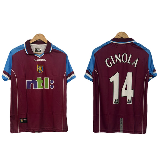 Aston Villa Fc 2000-01 Home kit Ginola Half sleeve - P957 bmg store