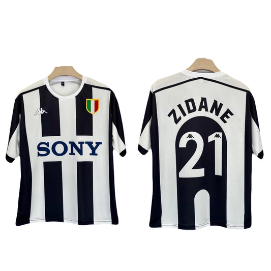 Juventus 1995-96 Home kit Zidane Embroidery Five sleeve - bmg store