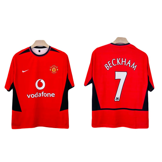 Manchester United 2002-2004 beckham Five sleeve Roundneck Sublimation -  P1437