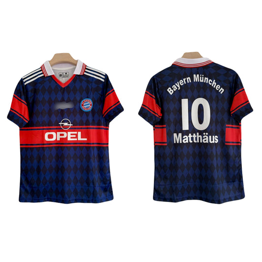 Bayern munich 1998 Matthaus jersey Half sleeve collar Embroidery -P1664
