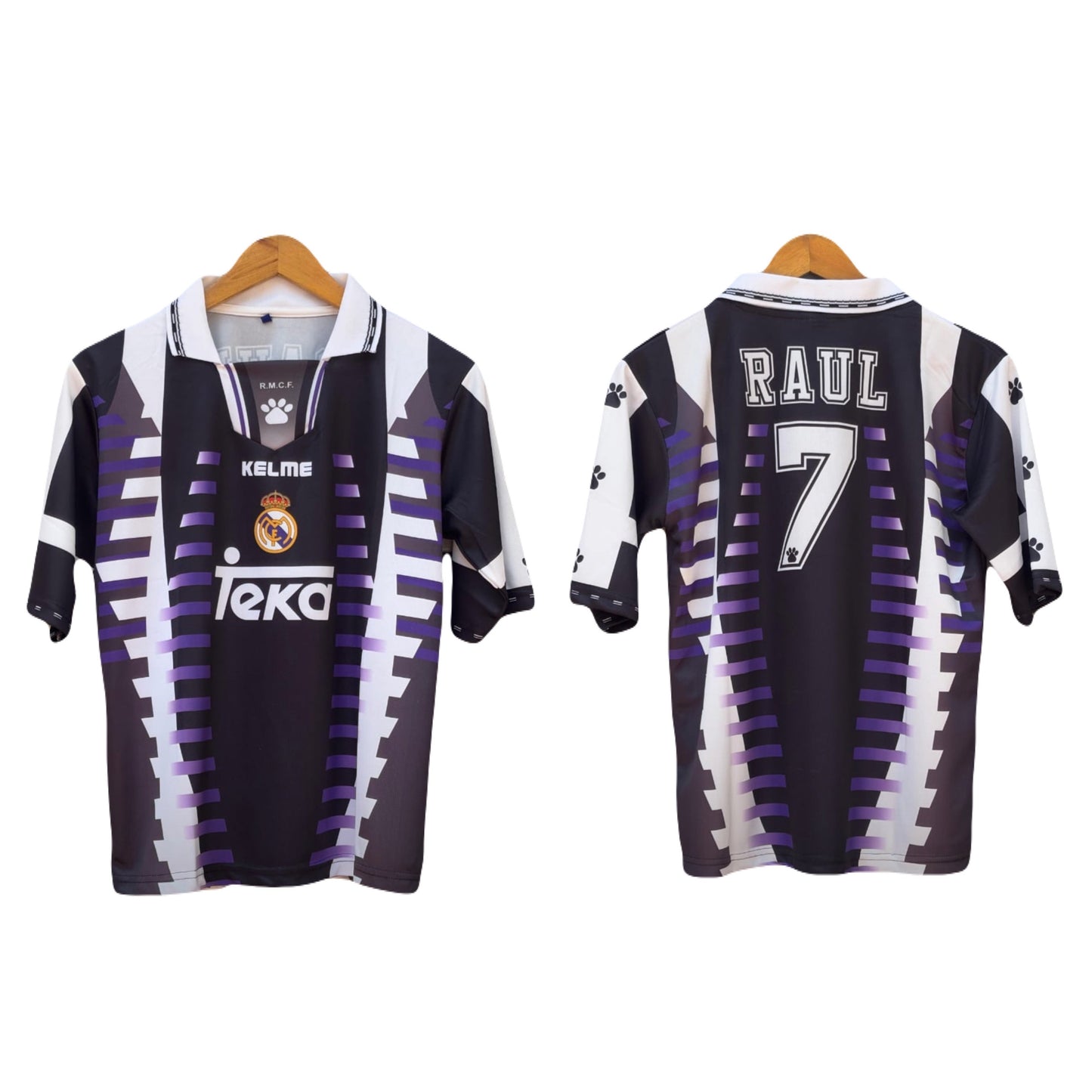1997/98 Real madrid third kit five sleeve Raul premium quality - P837 bmg store