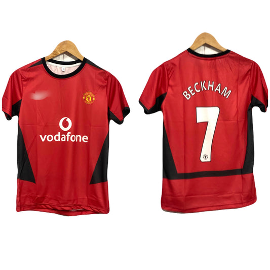 Best retro united beckham 7 home jersey Half sleeve p12  - bmg store