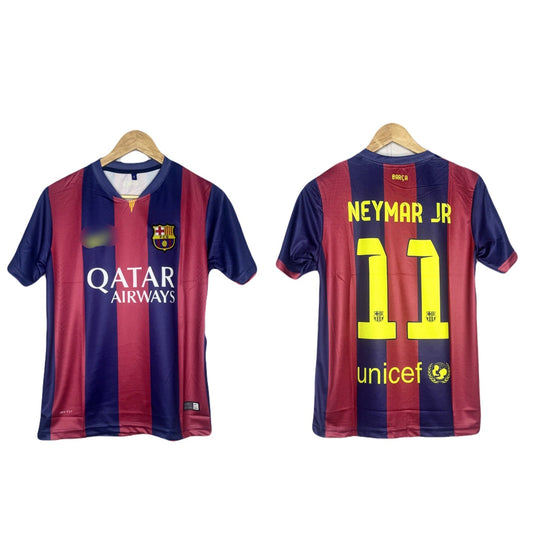 Fc Barcelona 2015 Neymar V Neck Embroidery Half Sleeve - bmg store