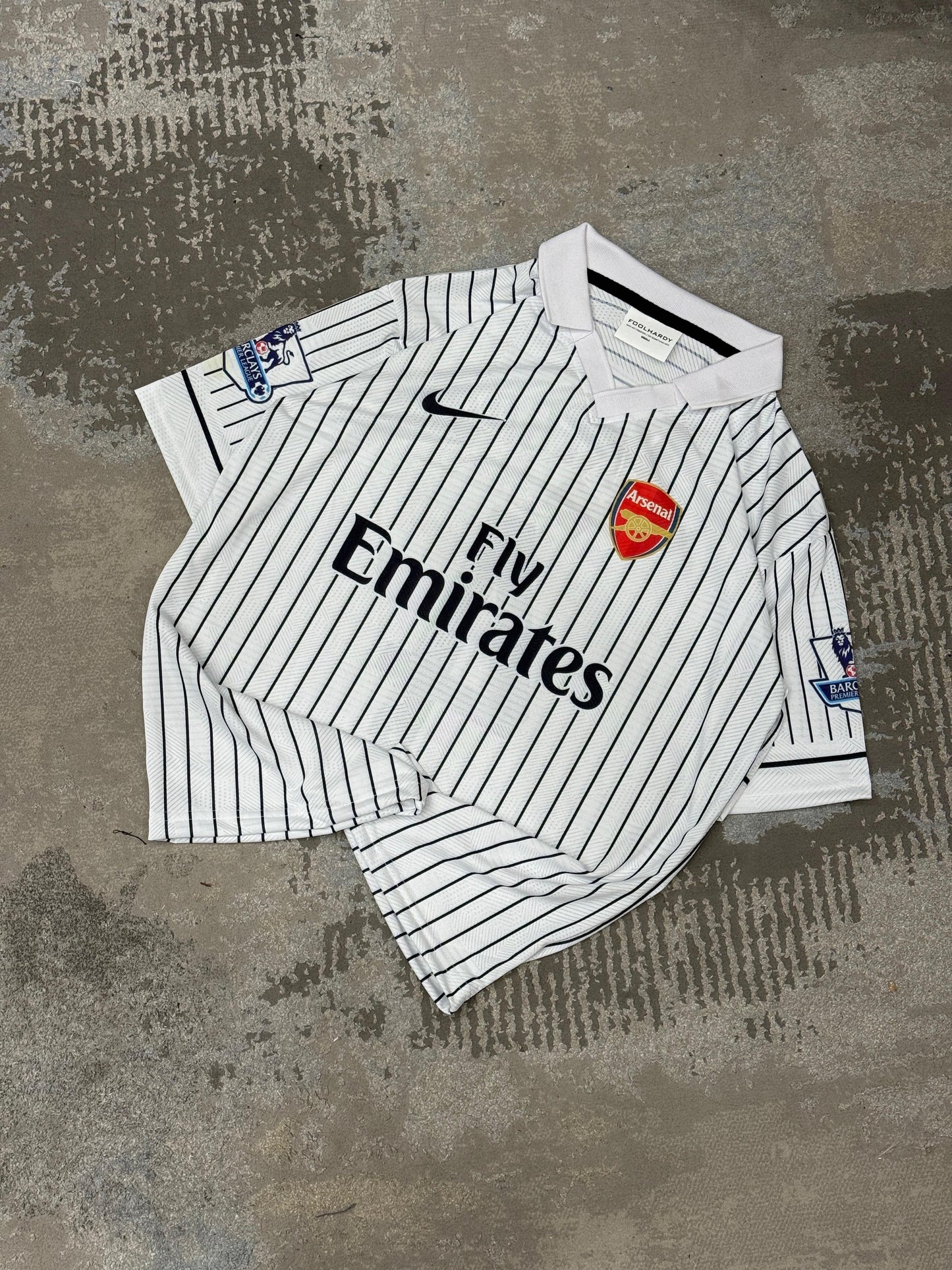 Arsenal 2009-10 Third jersey Fabregas edition Premium Quality Collar Five Sleeve Sublimation -