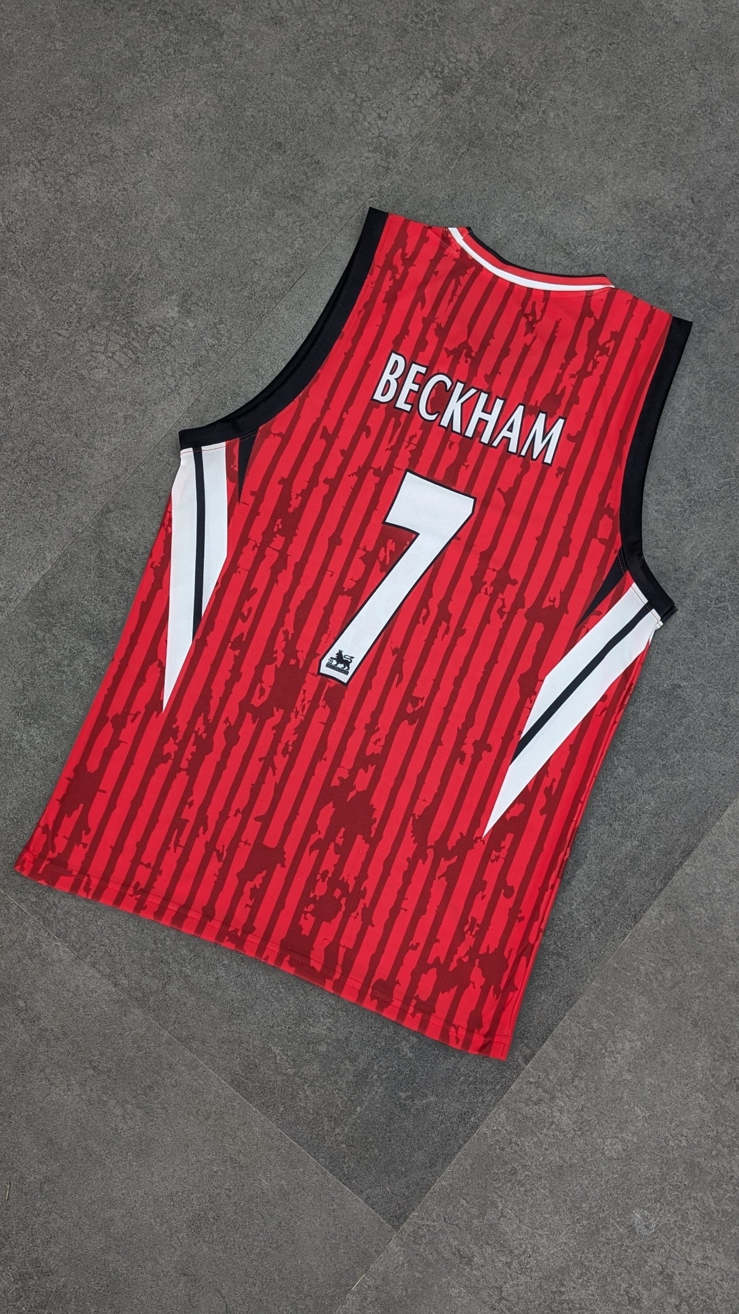 Beckham Manchester United home  sleevless bibs sublimation -