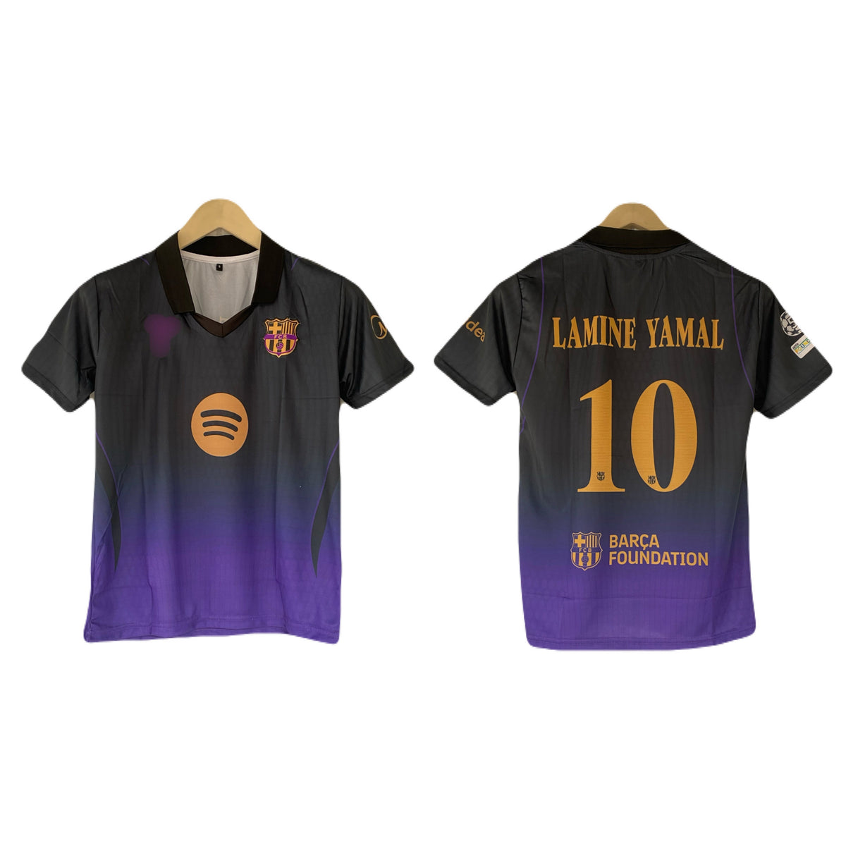 Lamine Yamal Barcelona 2026/27 Away Half Sleeve Collar Embroidery Jersey -P2556 | BMG STORE