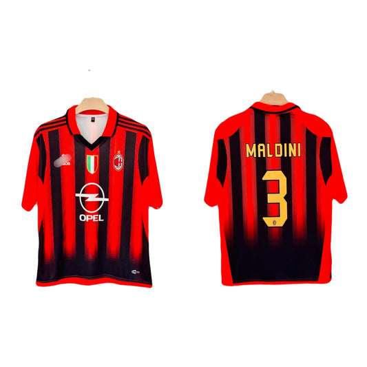 Maldini Ac milan 2006 home COLLAR FIVE SLEEVE JERSEY -