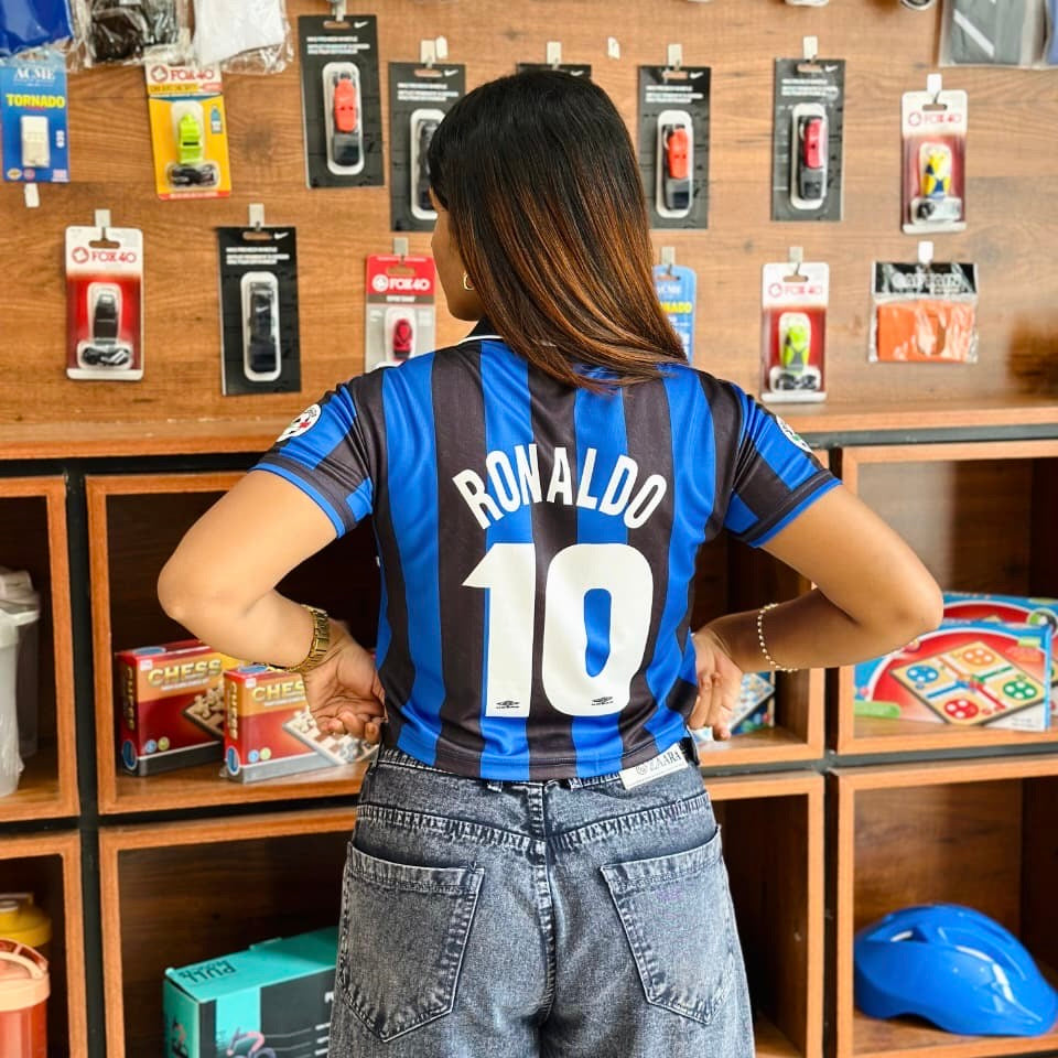 Crop top Collar neck jersey Inter Milan Ronaldo - bmg store