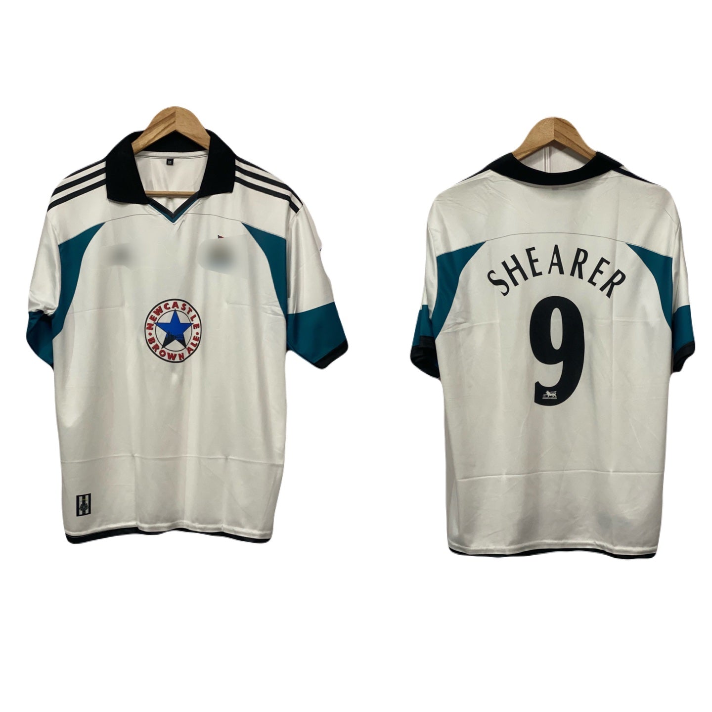 NewCastle United 1999-00 Away kit Shearer Five sleeve - P688 bmg store