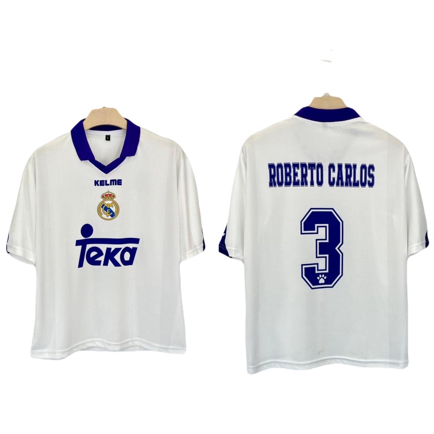 Real Madrid 1997-98 Home kit R. Carlos Five sleeve - P817 bmg store